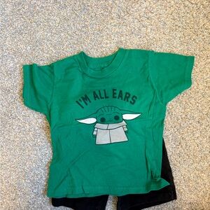 Disney star wars The Child grogu Graphic t-shirt & shorts set size 5T